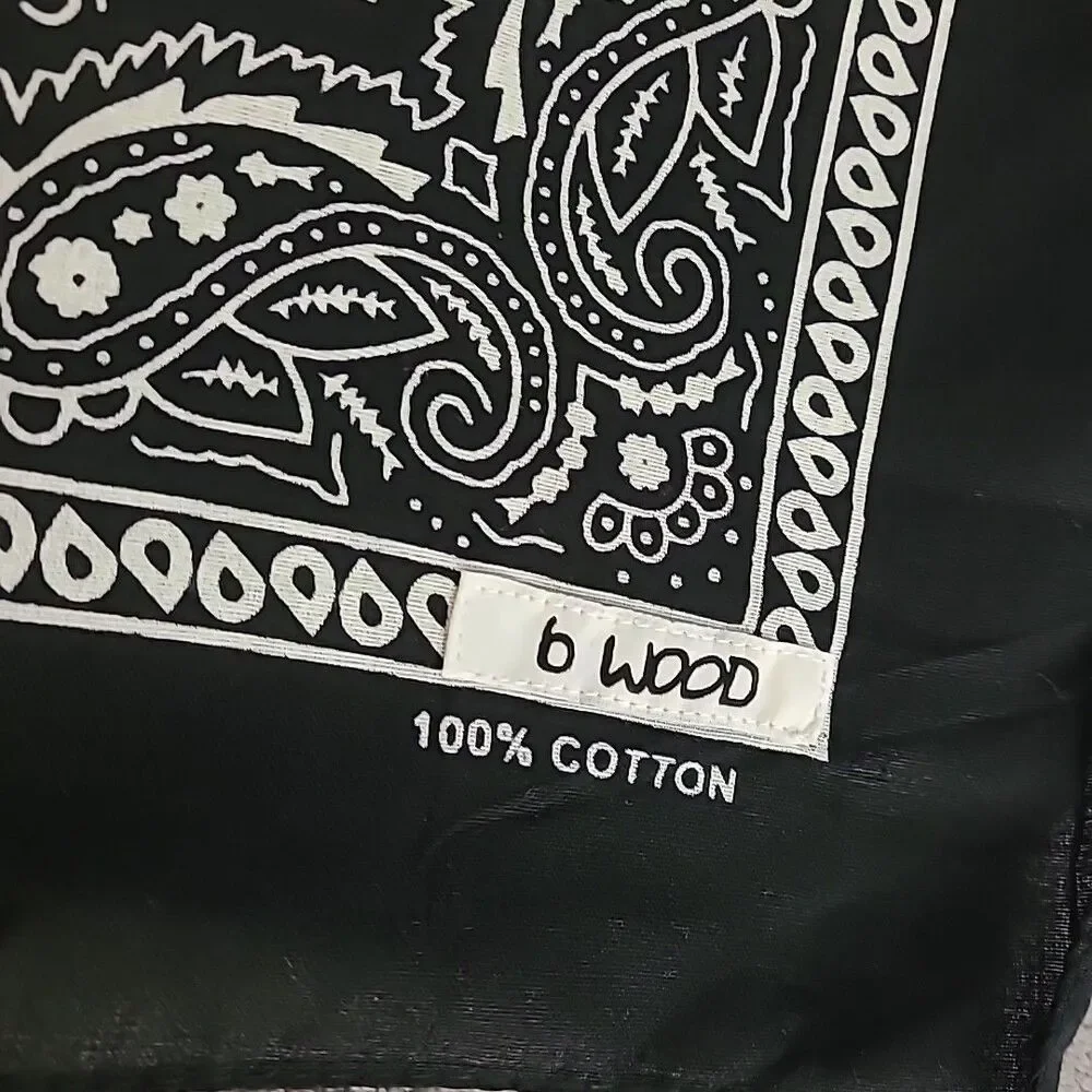 BWOOD NYC BANDANA BLACK GHOST RARE NY 2020 LIVE GOONEY DIE SAINT 100% COTTON ART
